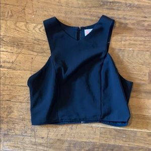 Structured High Neck Crop Top